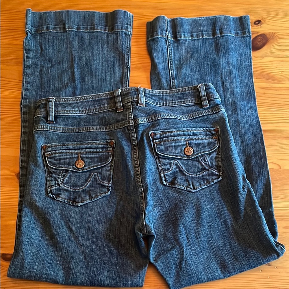 CAbi Blue Flare Wide Leg Jeans